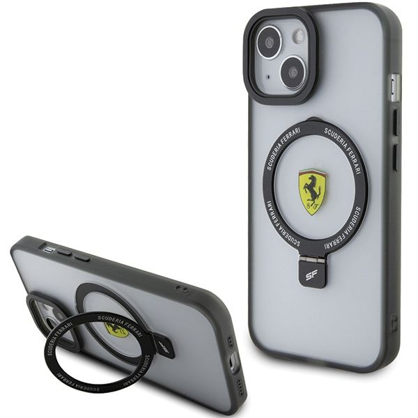 Etui Ferrari do iPhone 15 Plus, iPhone 14 Plus, Czarny MagSafe zdjęcie 1