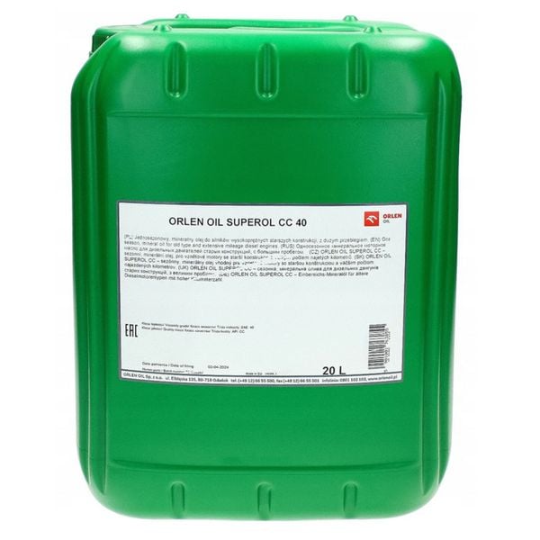 Olej silnikowy Orlen Superol CC-40 op. 20L zdjęcie 1