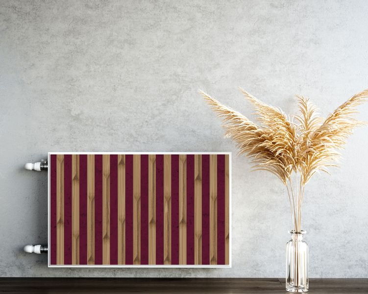 Mata Magnetyczna Na Grzejnik Lamele 3D Imitacja Drewna 80cm x 60cm zdjęcie 5