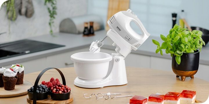 MIKSER z misą 2,5L ZELMER ZHM2459S 700W biały TURBO 4 KOŃCÓWKI 5 zdjęcie 14