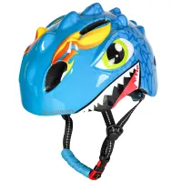 kask rowerowy dziecięcy wozinsky motyw smok lekki 50-54 cm - niebieski