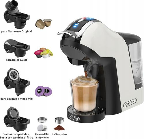 KAPSUŁKOWY EKSPRES DO KAWY KOTLIE EM-308A 1400W BIAŁY na Arena.pl