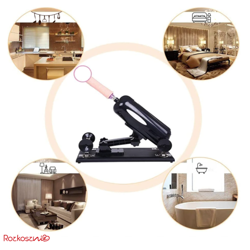 Sex maszyna wibrator dildo zestaw do seksu wymienne końcówki masturbacja na Arena.pl