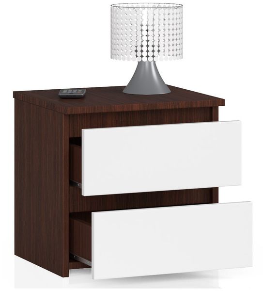 SZAFKA NOCNA CL2 40 cm WENGE / BIAŁA zdjęcie 2