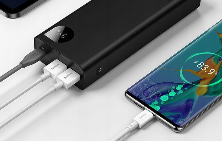 BASEUS MOCNY SZYBKI POWERBANK 20000MAH 2X USB-A USB-C 30W Z KABLEM USB-C zdjęcie 11