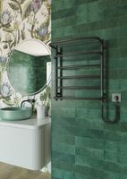 ELNA Grzejnik łazienkowy elektryczny Kaskada z półką 6 Black energooszcędny