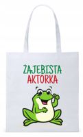 Torba Biała Eco Shopper Dla Aktora Aktorki Prezent Z Nadrukiem Ze Zdjęciem