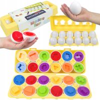 LT442 UKŁADANKA JAJKA W KOBIAŁCE DOPASUJ KSZTAŁTY KOLORY