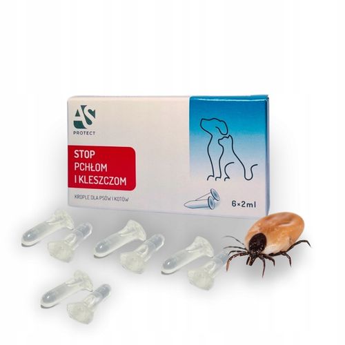 KROPLE na PCHŁY i KLESZCZE dla PSA I KOTA 2ml x 8 na Arena.pl