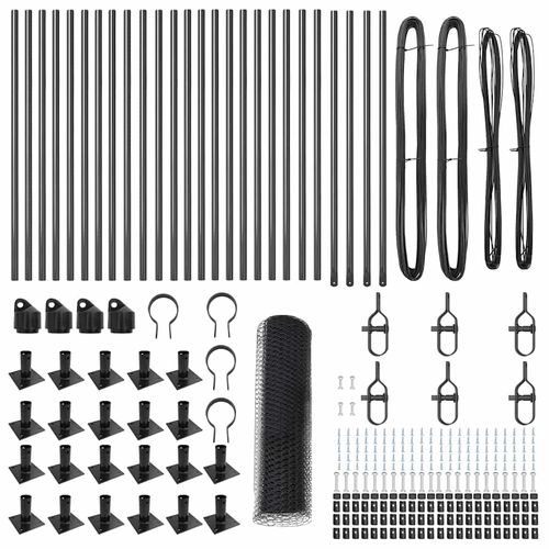 Ogrodzenie z słupkami Szary 0.6 x 50 m Stal pokryta PCV na Arena.pl