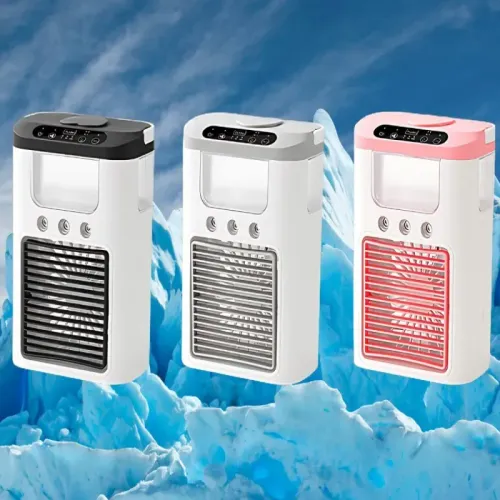 Wentylator z nawilżaczem wody na biurko usb rgb led 3 stopnie prędkości na Arena.pl