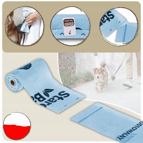 Woreczki na psie odchody kupy KOMPOSTOWALNE 165x na Arena.pl