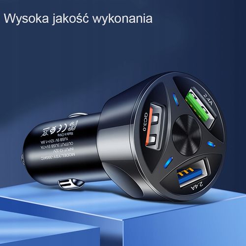 SZYBKA SAMOCHODOWA ŁADOWARKA 3xUSB QUALCOMM QC 3.0 na Arena.pl