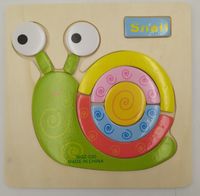 puzzle drewniane j.angielski ślimak