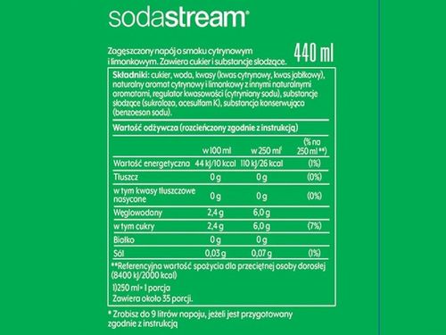 6x SYROP SODASTREAM KONCENTRAT 6 SMAKÓW DO SATURATORA 9L NAPOJU z 440ml na Arena.pl