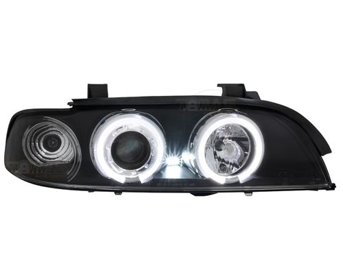Reflektory lampy przednie BMW E39 black ringi na Arena.pl