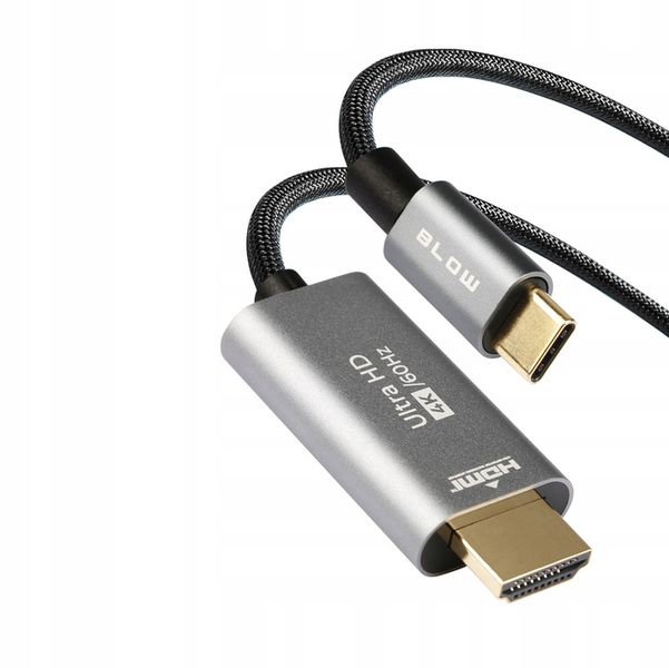 ADAPTER KABEL PRZEJŚCIÓWKA HDMI USB-C THUNDERBOLT MACBOOK PLECIONKA 2M zdjęcie 6