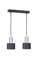 Lampa wisząca 2xE27 LUCE BLACK SILVER