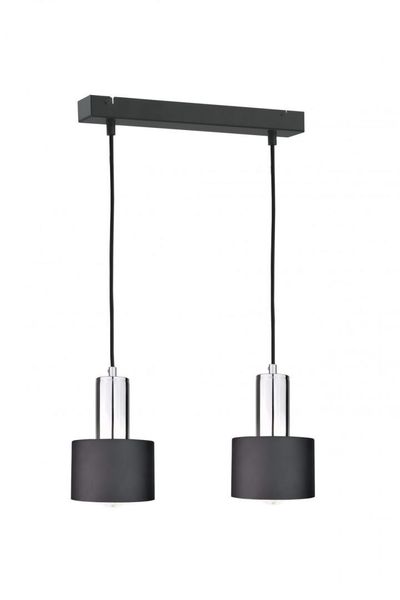Lampa wisząca 2xE27 LUCE BLACK SILVER zdjęcie 1