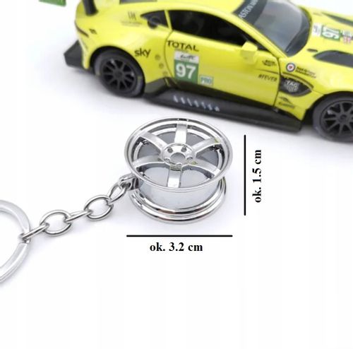 Brylok breloczek samochodowy Alufelga Srebrna NFS Alusy Chromowana Felga na Arena.pl