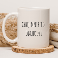 CHAMSKI KUBEK BEZ CENZURY | ŚMIESZNY PREZENT | DO PRACY BIURA DOMU | 330 ml