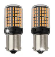 ŻARÓWKI LED P21W BA15S 1156 CANBUS POMARAŃCZOWE MOCNE 144SMD KIERUNKOWSKAZ