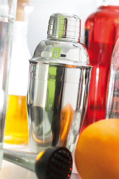 Shaker do koktajli HAPPY HOUR, srebrny zdjęcie 3