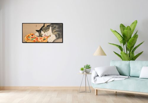 Plakat 91,3x44,5cm Pizza Dla Kota na Arena.pl