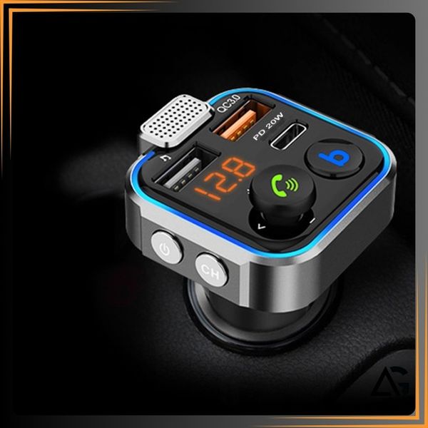 TRANSMITER BLUETOOTH SAMOCHODOWY FM USB 3.0A + 1.0A QC USB-C ŁADOWARKA zdjęcie 5