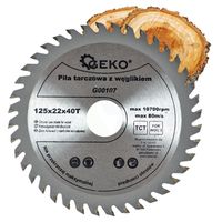 PIŁA TARCZA WIDIOWA DO CIĘCIA DREWNA 125x22 40 ZĘBÓW GEKO G00107