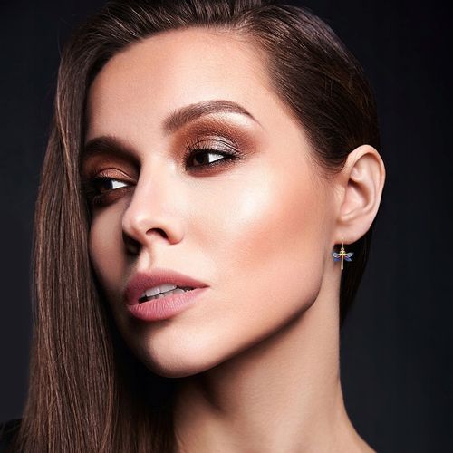 KOLCZYKI WAŻKI SREBRO POZŁACANE Z TYTANEM na Arena.pl