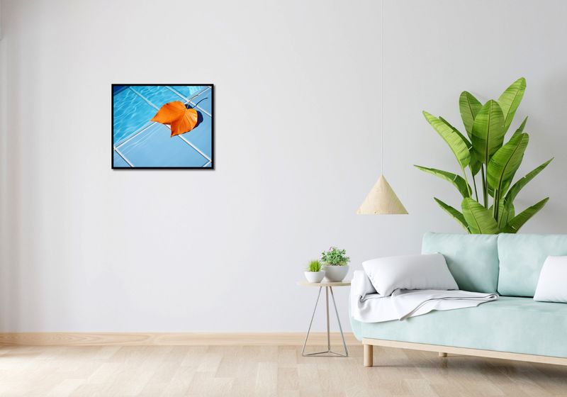 Plakat 60x50cm Liść przy Wodzie zdjęcie 4