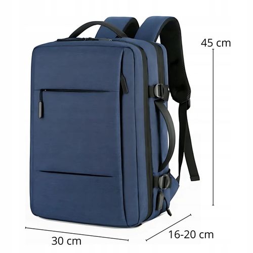 Plecak Bagaż Podręczny do Samolot 45x30x20 LOT Lufthansa EasyJet USB na But na Arena.pl