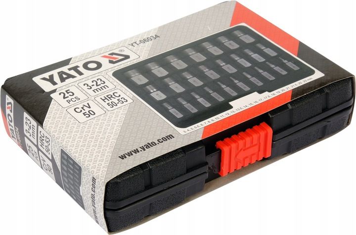 YATO ZESTAW 25 WYKRĘTAKÓW DO USZKODZONYCH ŚRUB WEWNĘTRZNYCH HEX TORX SPLINE zdjęcie 5