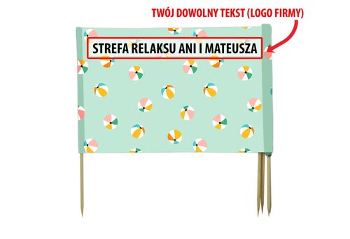 PARAWAN PLAŻOWY Piłki z indywidualnym napisem 4 PANELE 66.4 na Arena.pl