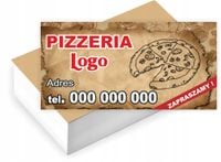 Wizytówki firmowe GOTOWY PROJEKT GRATIS 1000 sztuk PIZZERIA RESTAURACJA