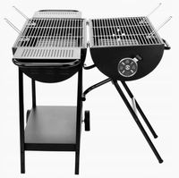 DUŻY wygodny GRILL WĘGLOWY OGRODOWY praktyczny PODWÓJNY RUSZT 139x74cm