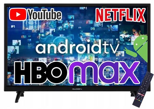 Telewizor SMART Android TV 24 cale HD WiFi DVB-T2 HEVC APLIKACJE Netflix na Arena.pl