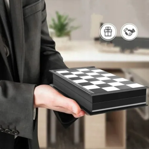 SZACHY KLASYCZNE 25X25 GRA SKŁADANE SZACHOWNICA na Arena.pl