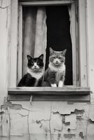 Plakat 68x101cm Para w Oknie