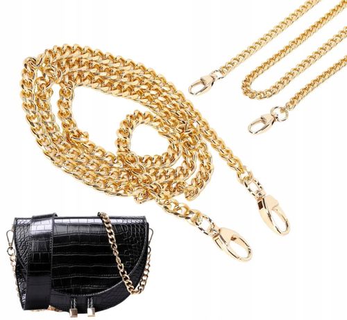 Pasek Do Torby Torebki Łańcuch Długi Złoty Masywny na Arena.pl