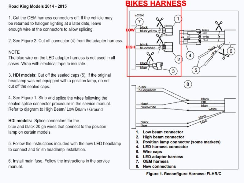 Przejściówka H4 do lamp dla Harley Davidson zdjęcie 6