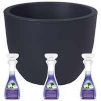 Doniczka nagrobkowa okrągła na cmentarz + Płyn do nagrobków 3x40ml