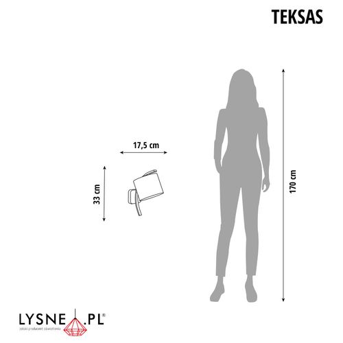 Oprawa ścienna z abażurem TEKSAS na Arena.pl