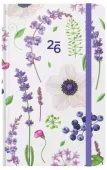 Kalendarz 2026 Tygodniowy Kieszonkowy, Fioletowe Kwiaty