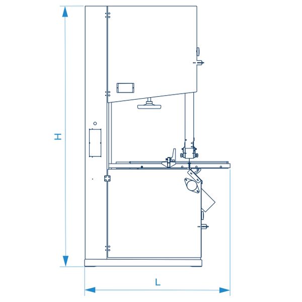 Pionowa piła taśmowa pilarka taśmówka do drewna 1,1 kW Panhans 400 V zdjęcie 3