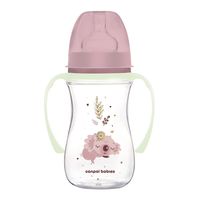 CANPOL Butelka antykolkowa ze świecącymi uchwytami Koala 240ml różowa