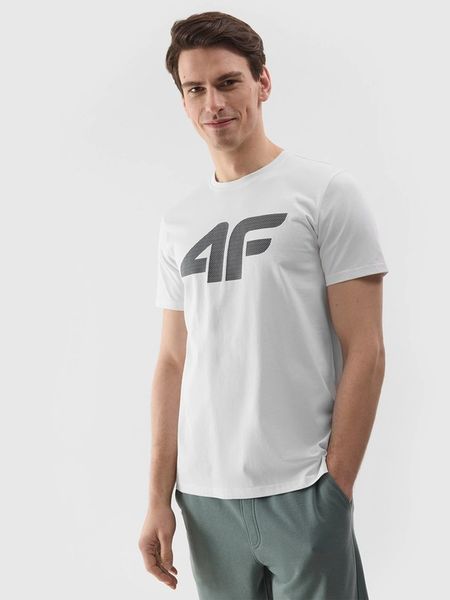 4F T-SHIRT MĘSKI Z KRÓTKIM RĘKAWEM KOSZULKA BAWEŁNIANA SPORTOWA SS24 zdjęcie 2