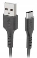 KABEL SBS USB - USB typ C 2.0 DŁUGOŚĆ 1,5 M CZARNY KABEL DO ŁADOWANIA