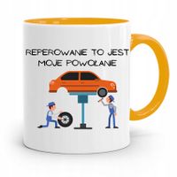 Kubek Żółty Mechanika Reperowanie Moje Powołanie Z Nadrukiem Ze Zdjęciem